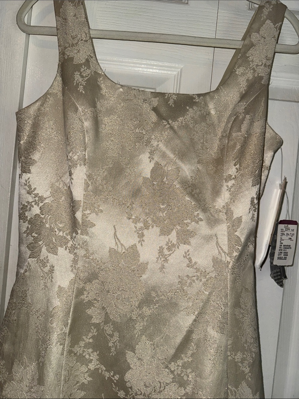 Scott McClintock Ivory/Gold Floral A-Line Wedding Dress - Picture 3 of 6